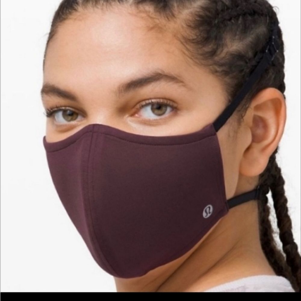 lululemon Marroon Double Strap Mask